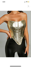 Load image into Gallery viewer, Metallic Corset Top
