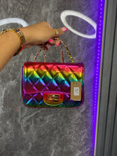 Cargar imagen en el visor de la galería, Quilted rainbow clutch
