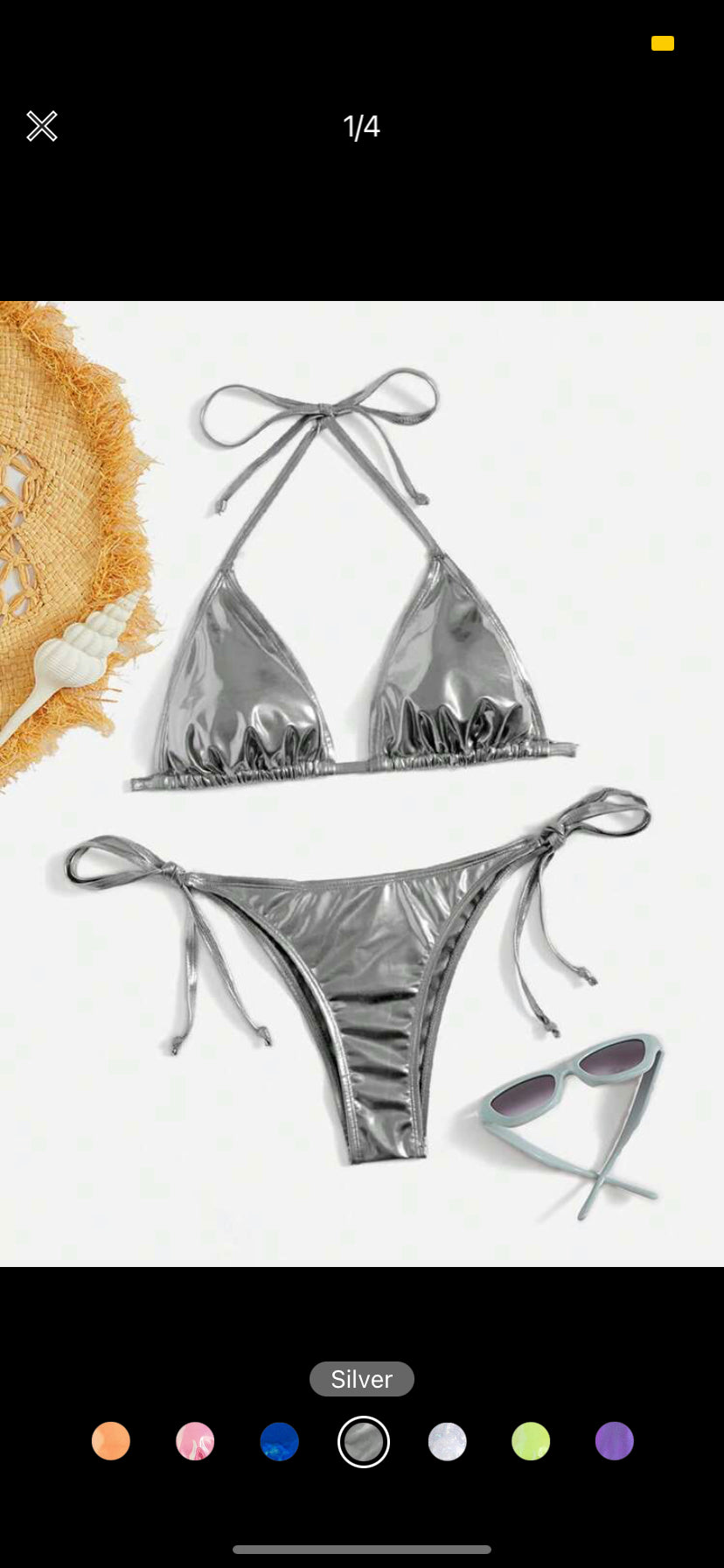 Bikini metalizado (Plata)